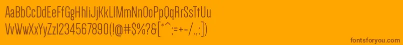 DenseRegular Font – Brown Fonts on Orange Background