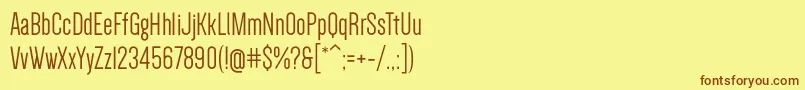DenseRegular Font – Brown Fonts on Yellow Background