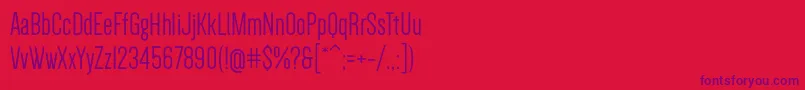 DenseRegular Font – Purple Fonts on Red Background