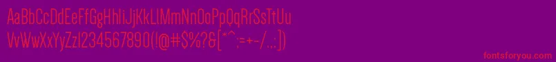 DenseRegular Font – Red Fonts on Purple Background