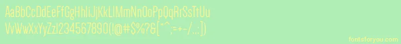 DenseRegular Font – Yellow Fonts on Green Background