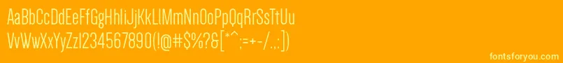 DenseRegular Font – Yellow Fonts on Orange Background
