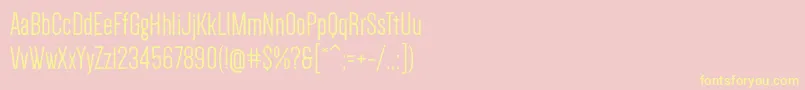 DenseRegular Font – Yellow Fonts on Pink Background