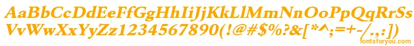 UrwgaramondtextbolextwidOblique Font – Orange Fonts on White Background