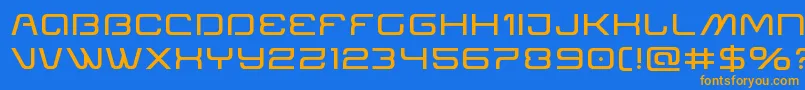 Miraclemercuryexpand Font – Orange Fonts on Blue Background