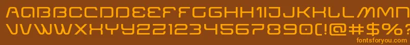Miraclemercuryexpand Font – Orange Fonts on Brown Background