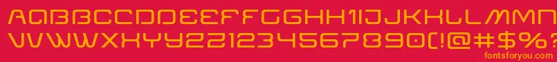 Miraclemercuryexpand Font – Orange Fonts on Red Background