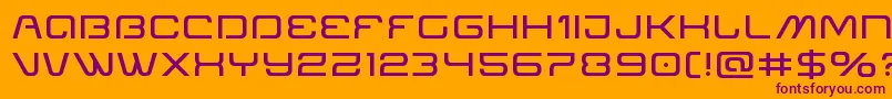 Miraclemercuryexpand Font – Purple Fonts on Orange Background