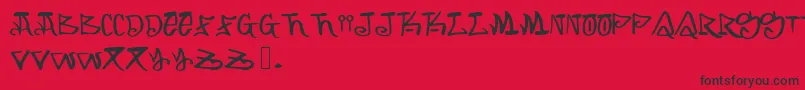 Arking Font – Black Fonts on Red Background