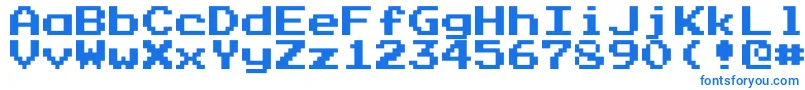 Czcionka Prstartk – niebieskie czcionki