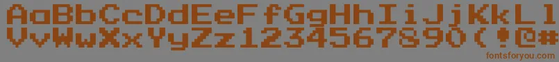 Prstartk Font – Brown Fonts on Gray Background