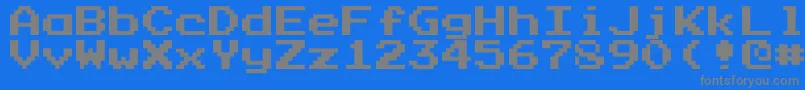 Prstartk Font – Gray Fonts on Blue Background