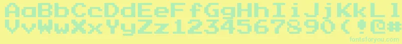 fuente Prstartk – Fuentes Verdes Sobre Fondo Amarillo