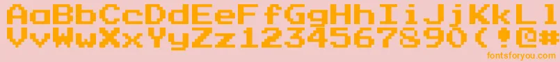 Prstartk Font – Orange Fonts on Pink Background