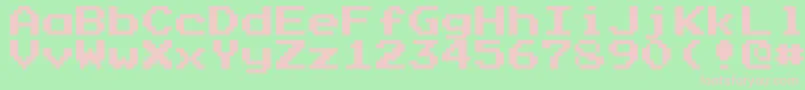 Prstartk Font – Pink Fonts on Green Background