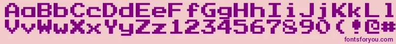 Prstartk Font – Purple Fonts on Pink Background