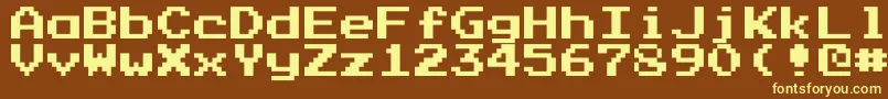Más sobre la fuente Prstartk fuente Prstartk – Fuentes Amarillas Sobre Fondo Marrón