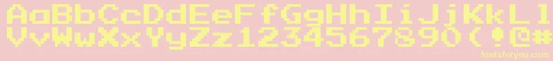 Police Prstartk – polices jaunes sur fond rose