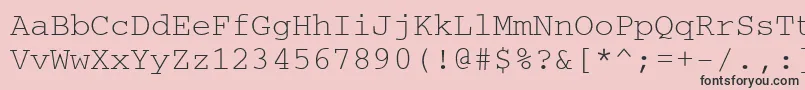 Couriercyrillic Font – Black Fonts on Pink Background