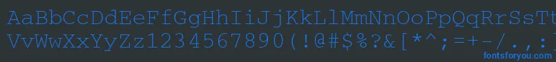 フォントCouriercyrillic – 黒い背景に青い文字