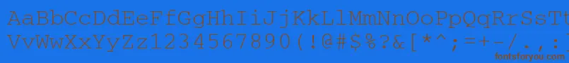 Couriercyrillic-fontti – ruskeat fontit sinisellä taustalla