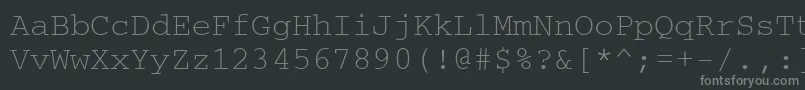 fuente Couriercyrillic – Fuentes Grises Sobre Fondo Negro