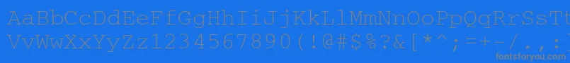 Couriercyrillic Font – Gray Fonts on Blue Background