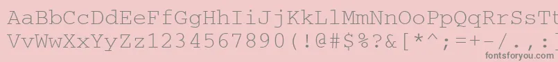 フォントCouriercyrillic – ピンクの背景に灰色の文字