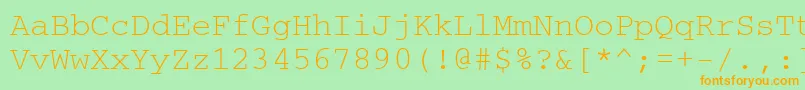 fuente Couriercyrillic – Fuentes Naranjas Sobre Fondo Verde