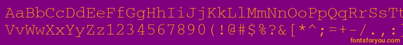 More about Couriercyrillic Font Couriercyrillic Font – Orange Fonts on Purple Background