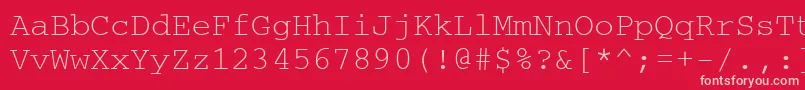 Couriercyrillic Font – Pink Fonts on Red Background
