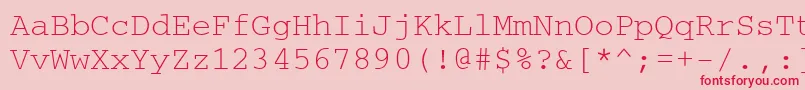 fuente Couriercyrillic – Fuentes Rojas Sobre Fondo Rosa