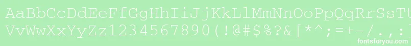 フォントCouriercyrillic – 緑の背景に白い文字