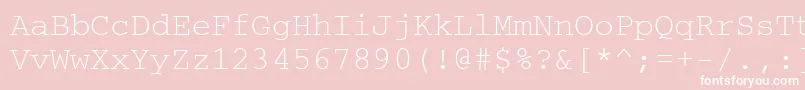 フォントCouriercyrillic – ピンクの背景に白い文字