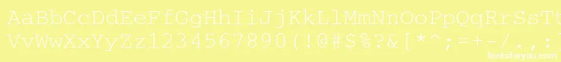 Couriercyrillic Font – White Fonts on Yellow Background
