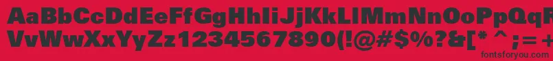 ZurichExtraBlackBt Font – Black Fonts on Red Background