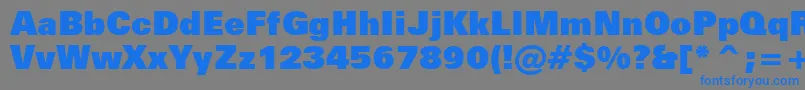 ZurichExtraBlackBt Font – Blue Fonts on Gray Background