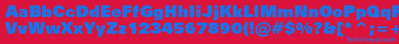 ZurichExtraBlackBt Font – Blue Fonts on Red Background