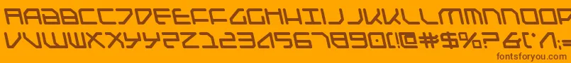 Federapolislb Font – Brown Fonts on Orange Background