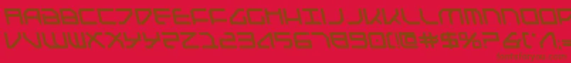 フォントFederapolislb – 赤い背景に茶色の文字