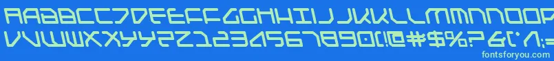 Federapolislb Font – Green Fonts on Blue Background