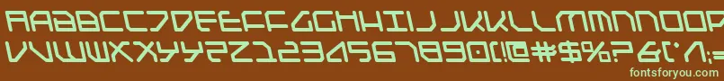 Federapolislb Font – Green Fonts on Brown Background