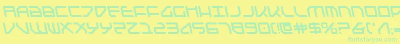 Federapolislb Font – Green Fonts on Yellow Background