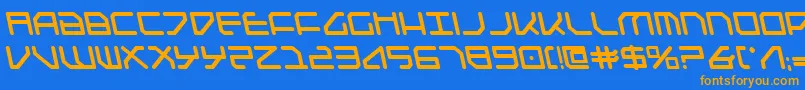 Federapolislb Font – Orange Fonts on Blue Background