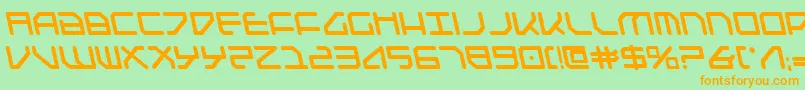 Federapolislb Font – Orange Fonts on Green Background