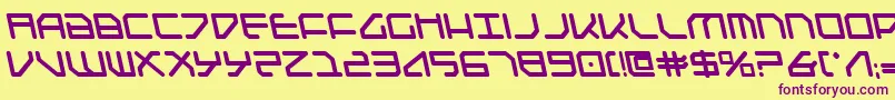 Federapolislb Font – Purple Fonts on Yellow Background
