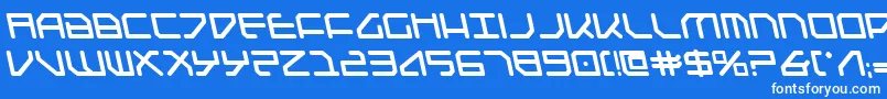 フォントFederapolislb – 青い背景に白い文字