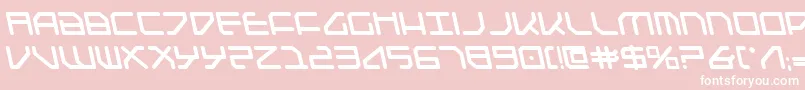 Federapolislb-Schriftart – Weiße Schriften auf rosa Hintergrund