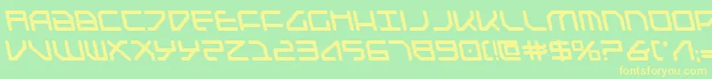 Federapolislb Font – Yellow Fonts on Green Background