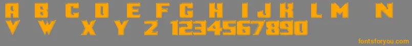 Logotronik Font – Orange Fonts on Gray Background